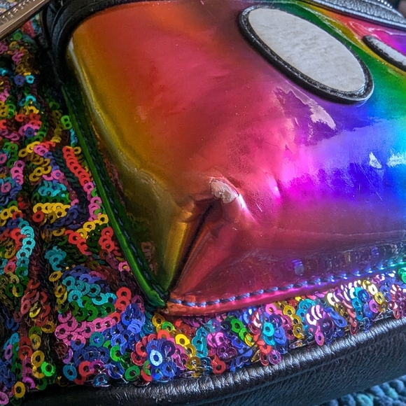 Disney Parks Rainbow Sequins Mini Back Pack - Picture 4 of 15
